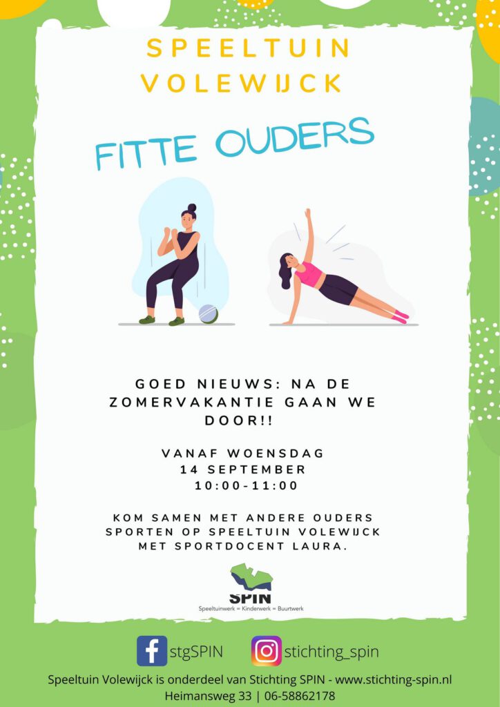 fitte ouders zomerstop
