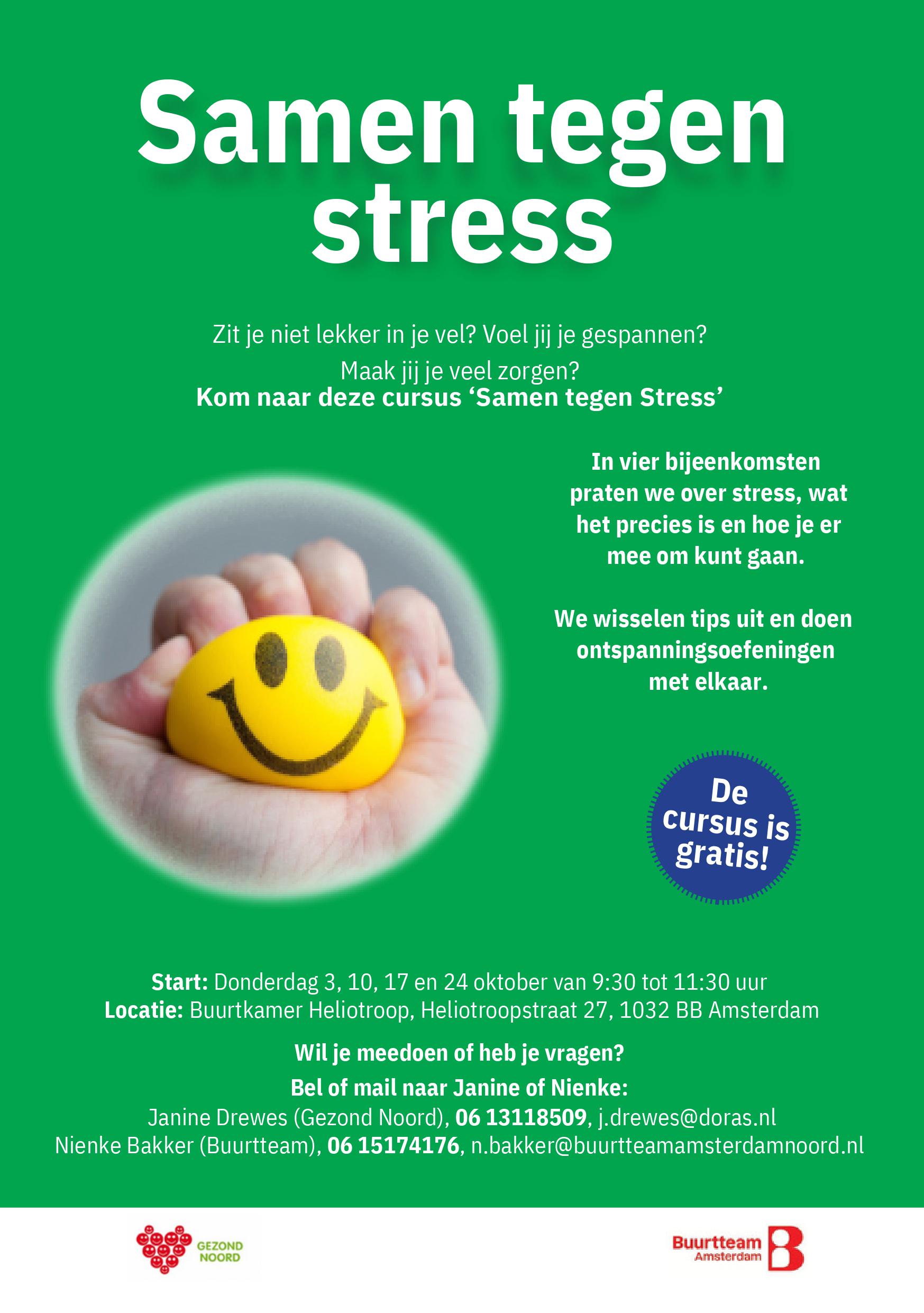 Flyer Samen tegen Stress