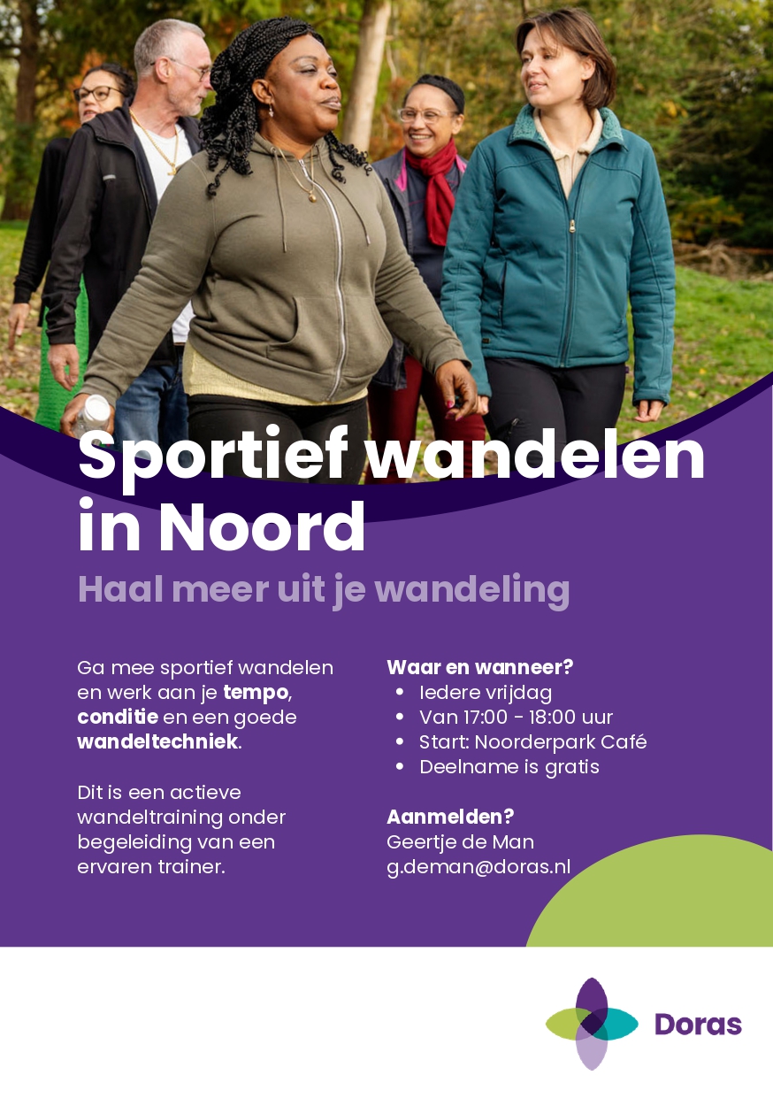 sportief wandelen flyer